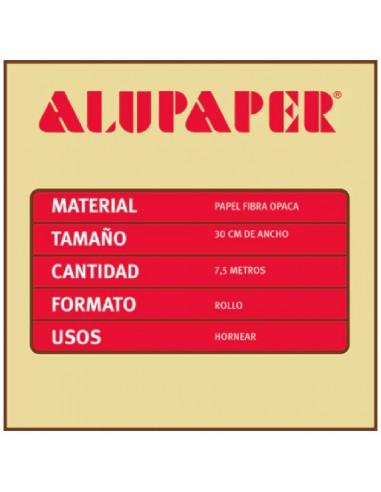 Alupaper Papel Mantequilla 7,5 mts.