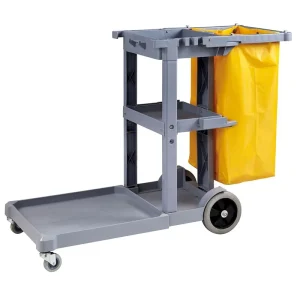 CARRO DE ASEO GRIS 3 NIVELES 1,25 x 51 x 95 CM